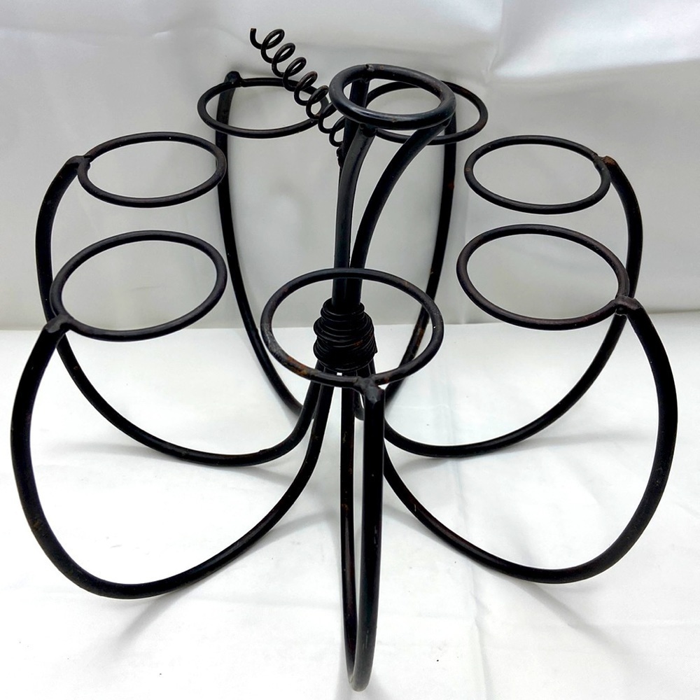 Hand Crafted Iron Welded Pumpkin Display Candle Holder